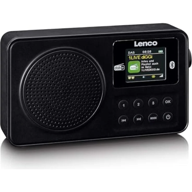 Lenco PDR-033BK Kofferradio DAB+, FM, Bluetooth 5.3, 10 Stunden Akkulaufzeit, schwarz – Bild 6