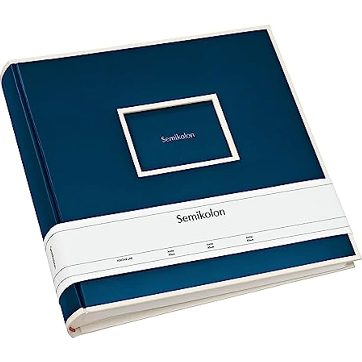 Semikolon 351095 Jumbo Album – 30x30 cm, 100 Seiten cremefarben, für 10x15 Fotos, mit Pergaminpapier – marine blau – Bild 1