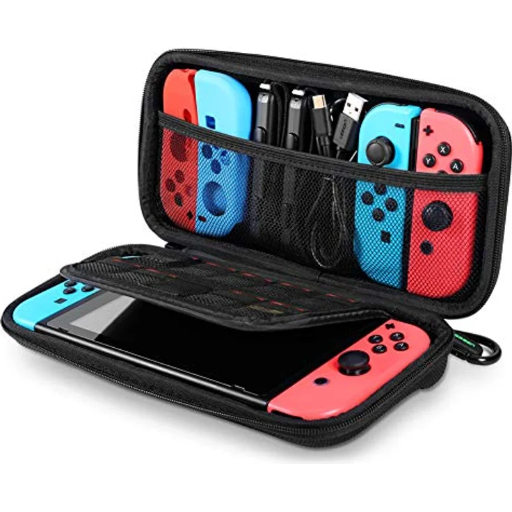 UGREEN Trageetui für Nintendo Switch, Hartschalen-Schutzhülle mit 9 Spielkartenfächern und Netz-Aufbewahrungstasche – Bild 1