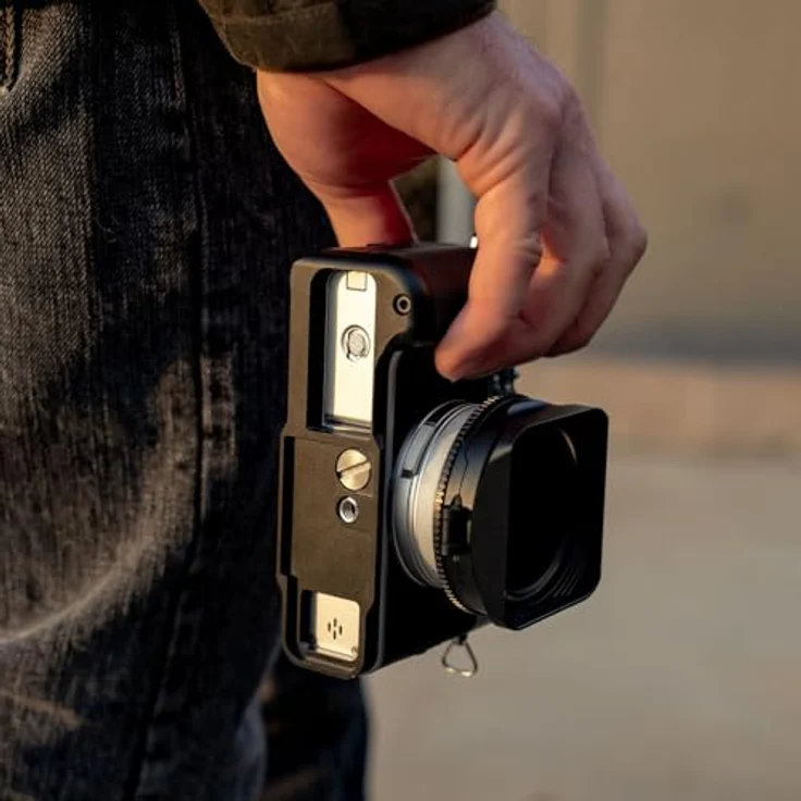 PolarPro BaseGrip für Fuji X100VI - Schwarz, Ergonomisches Kamera-Zubehör mit Stativbefestigung – Bild 4