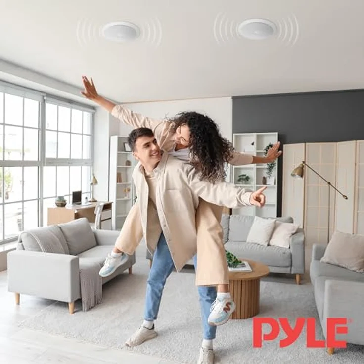 Pyle PDIC60 - Lautsprecher (2.0 Kanäle, Verkabelt, Terminal, 125 W, 65-22000 Hz, Weiß) – Bild 8