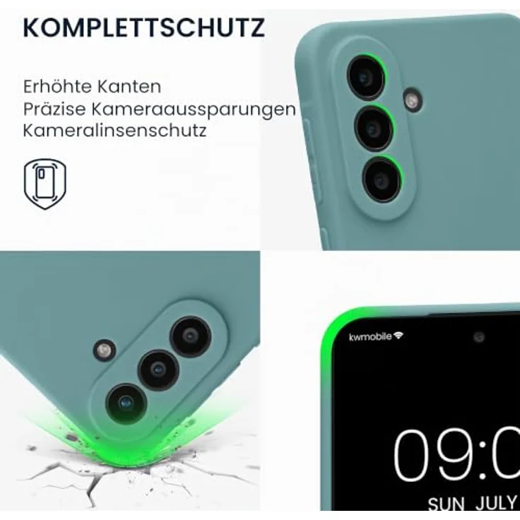 kwmobile Handyhülle für Samsung Galaxy A57 5G - weiches Silikon Case in Arctic Night, reißfest und rutschfest, präzise Ausschnitte für Knöpfe und Kamera – Bild 3