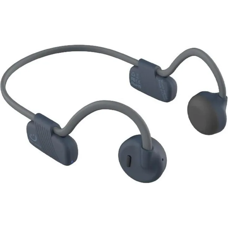 myFirst Headphone BC Wireless Lite, Knochenleitung Kopfhörer mit offenem Ohr Design für Kinder, USB Type-C, Schwarz