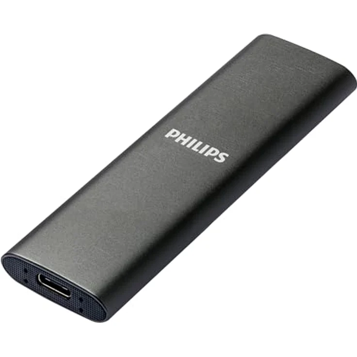 PHILIPS Externe Portable SSD 250 GB - Ultra Slim SATA Ultra Speed USB-C, Aluminium – Bild 1