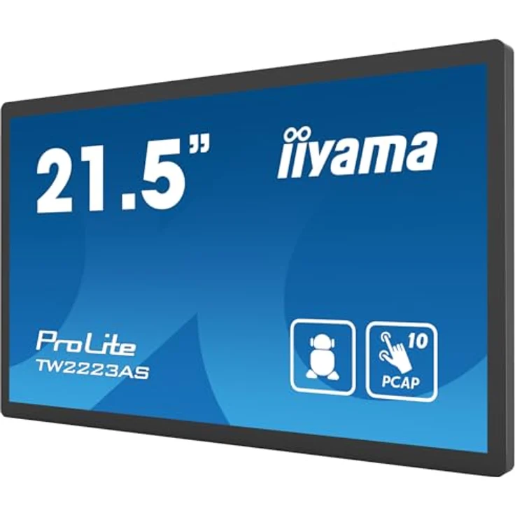 iiyama Prolite TW2223AS-B2 21,5" Full-HD VA LED-Monitor mit Android OS WiFi Bluetooth SD Slot 6H 24/7, schwarz – Bild 3