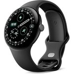 Google Pixel Watch 4 (45 mm), Android-Smartwatch mit Gesundheits- und Fitness-Tracking, Aluminiumgehäuse Matte Black, Sportarmband Obsidian, WLAN
