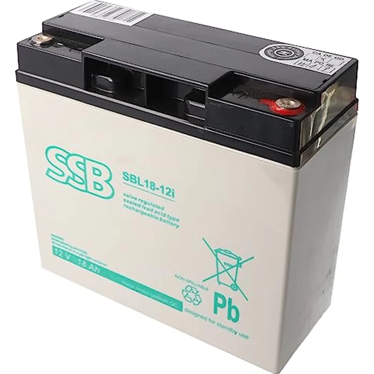 SSB SBL18-12i, 12V 18Ah AGM Bleiakku, Longlife, 5,3 kg – Bild 1
