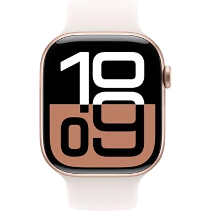Apple Watch Band Sportarmband 46 mm Blassrosa S/M - Hochleistungs-Fluorelastomer, widerstandsfähig und weich am Handgelenk – Bild 3