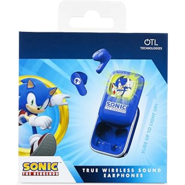 OTL Sonic The Hedgehog Slide TWS-Ohrhörer mit Ladehülle In-Ear-Kopfhörer, Bluetooth, Smart Touch Control, Sonic-Design – Bild 2