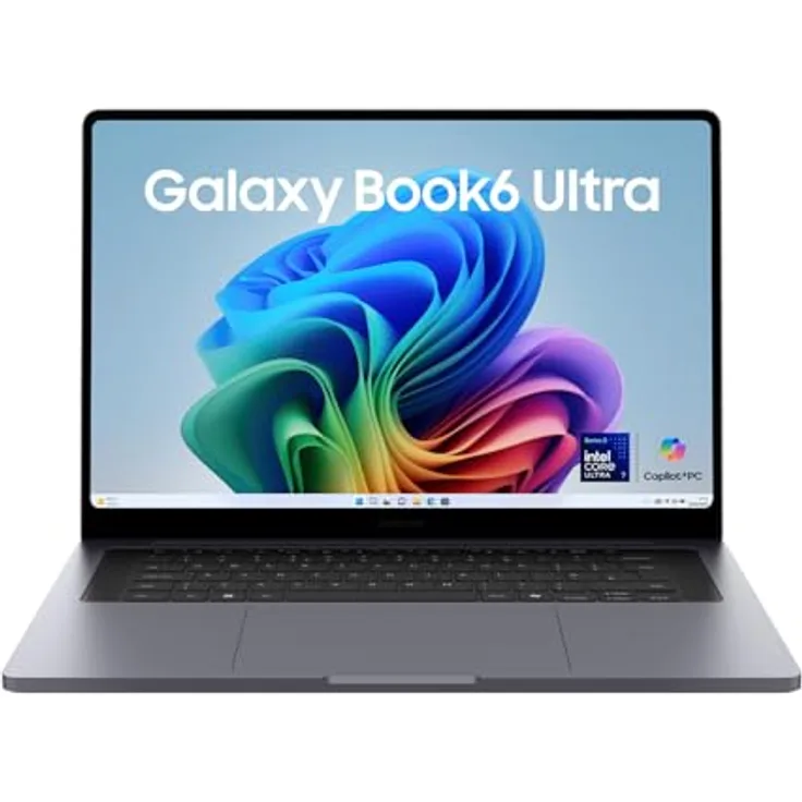 Samsung Galaxy Book6 Ultra, 16 Zoll AI Laptop mit Intel Core Ultra 7, 32 GB RAM, 1 TB SSD, NVIDIA RTX 5060, Touchscreen, Gray, 3 Jahre Garantie