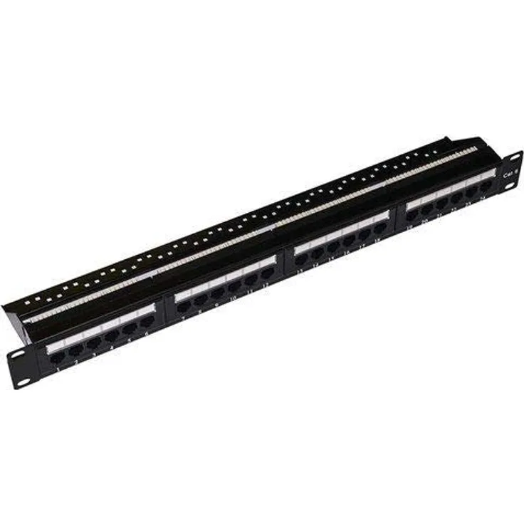 Unbekannt 'Link lkp624u 19 Patchpanel ungeschirmt UTP 24 Anschlüsse 8-polig RJ45 Für Netze Kategorie 6, Schwarz