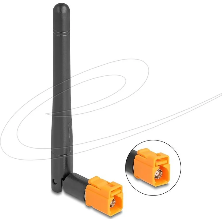 Delock WLAN-Antenne, Dipol für Wi-Fi, 2.5 dBi (2.4 - 2.5 GHz) & 3 dBi (5.15 - 5.875 GHz), ungerichtet