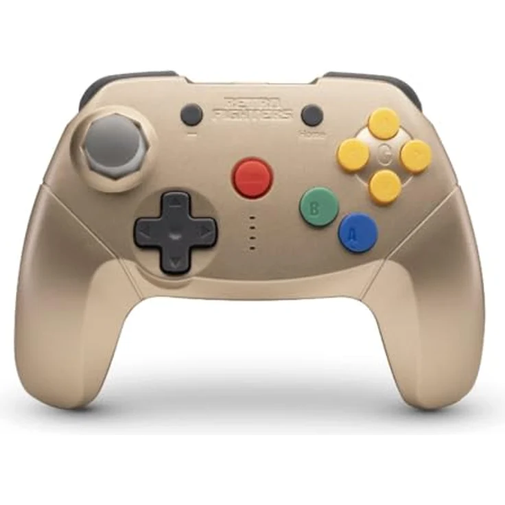 Retro Fighters Brawler64, Nintendo Switch Wireless Bluetooth NSO Edition, Gold, mit Screenshot- und Home-Tasten, integrierter Bewegungssensor und geringem Latenzbereich – Bild 1