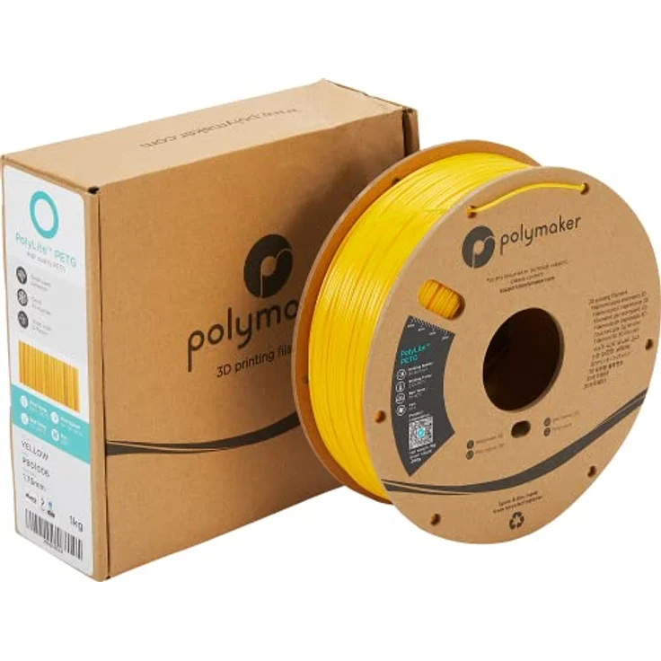 Polymaker PolyLite PETG, 3D-Druckfilament 1,75mm, gelb, 1kg, hohe Transparenz und Flexibilität – Bild 5
