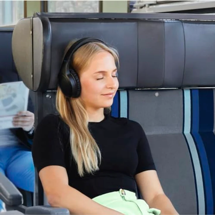 Hama Bluetooth Kopfhörer „Spirit Focused“ (Over Ear Kopfhörer, ANC Kopfhörer, Noise Cancelling, Ohrpolster, drahtlos, Kopfhörer kabellos Over Ear, Geräuschunterdrückung, Bluetooth Headset) schwarz – Bild 6