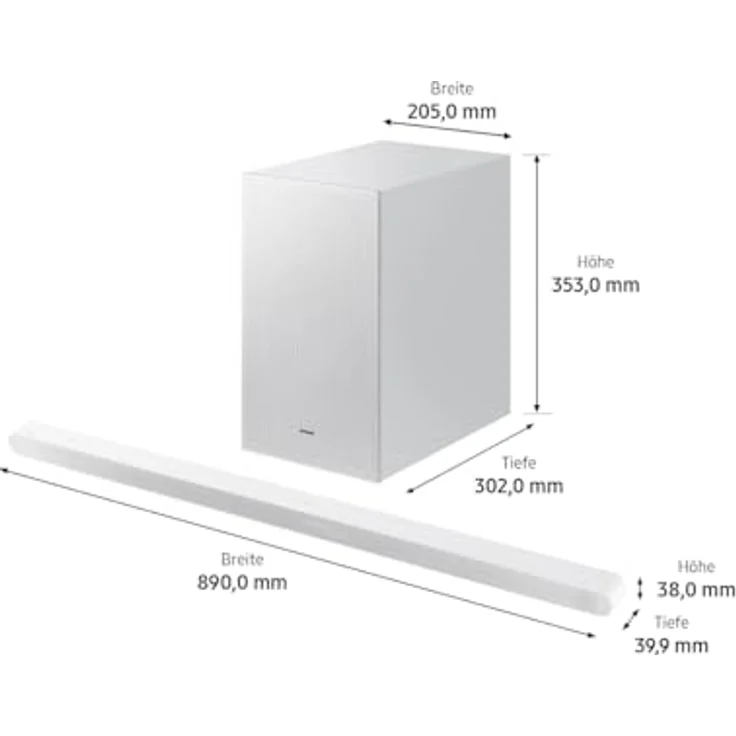 Samsung HW-S711GD/ZG (250 W, 3.1 Kanal), Soundbar, Weiss, Dolby Atmos und kabelloser Subwoofer – Bild 5