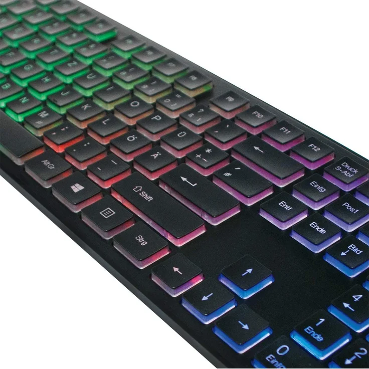 LogiLink Illuminated - Tastatur - hinterleuchtet - USB - Deutsch QWERTZ (ID0138) – Bild 4
