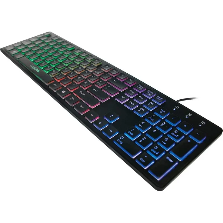 LogiLink Illuminated - Tastatur - hinterleuchtet - USB - Deutsch QWERTZ (ID0138) – Bild 2