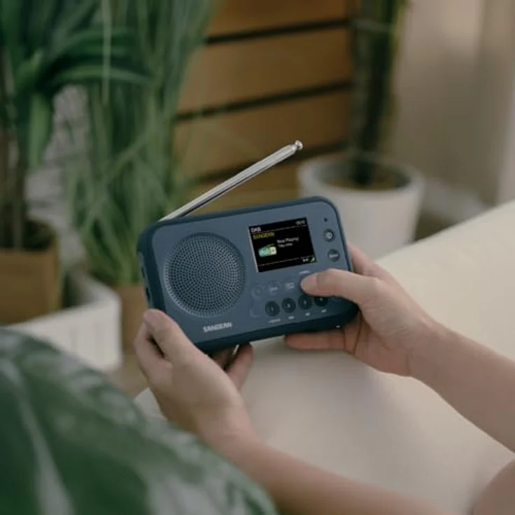 Sangean DPR-76BT Digitalradio (UKW/DAB+), LCD, dunkelblau – Bild 2