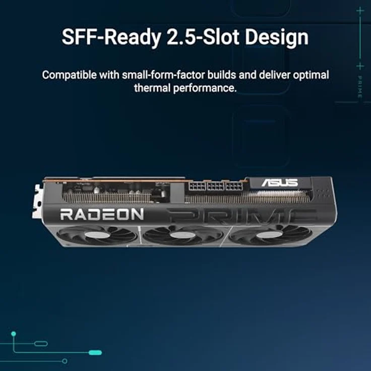 ASUS Prime Radeon RX 9070 XT OC Edition 16GB GDDR6 Gaming Grafikkarte, PCIe 5.0, 2.5-Slot-Design, 0dB-Technologie – Bild 2