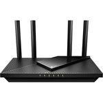 TP-Link Archer AX55 Wi-Fi 6 WLAN Router (2402 Mbit/s 5 GHz, 574 Mbit/s 2,4 GHz, 4 × Gigabit LAN-Ports, 1 × USB 3.0 Port, unterstützt keine DSL-Funktion