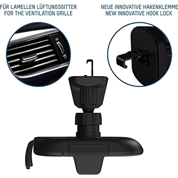ANSMANN Kabelloses Autoladegerät WCC15 - Induktionsladegerät mit Schnellladefunktion - Autohalterung in Lüftungsschlitzen, schwarz – Bild 3