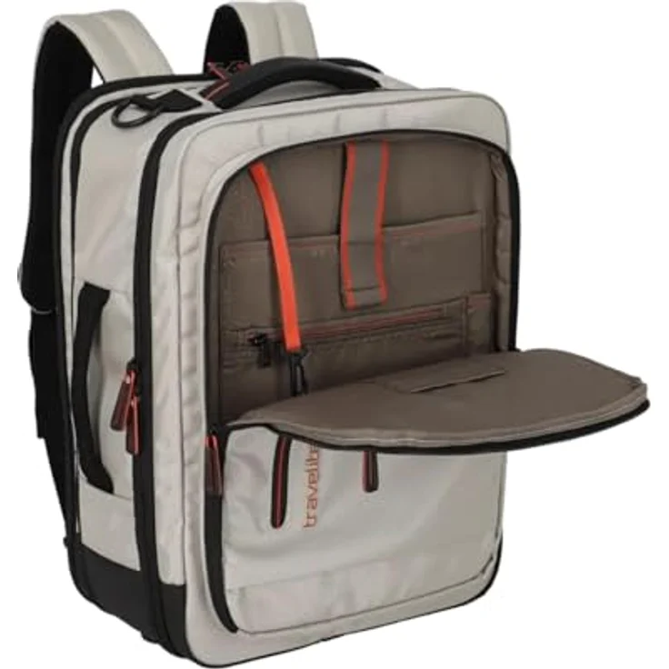 Travelite Crosslite Reiserucksack, 43 cm mit Laptopfach, weiss, 100% Polyester – Bild 6