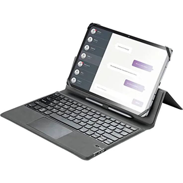 cellularline Keyboard Case, universelle Schutzhülle für Tablets bis 11" mit integrierter kabelloser Tastatur, elastische Schlaufe und Magnetverschluss, faltbares Design
