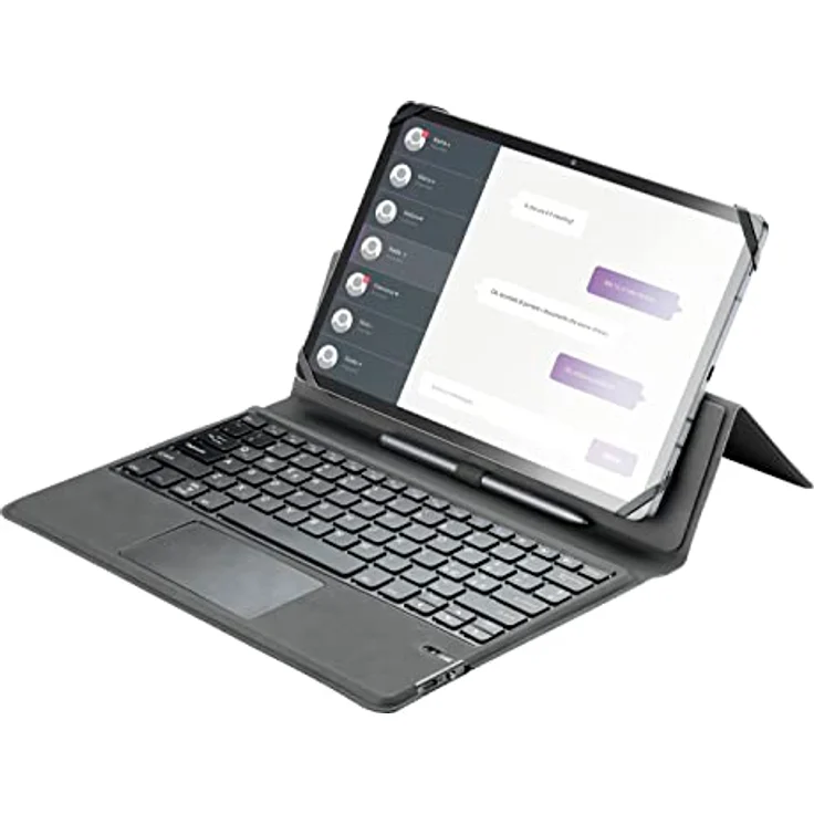 cellularline Keyboard Case, universelle Schutzhülle für Tablets bis 11" mit integrierter kabelloser Tastatur, elastische Schlaufe und Magnetverschluss, faltbares Design – Bild 1