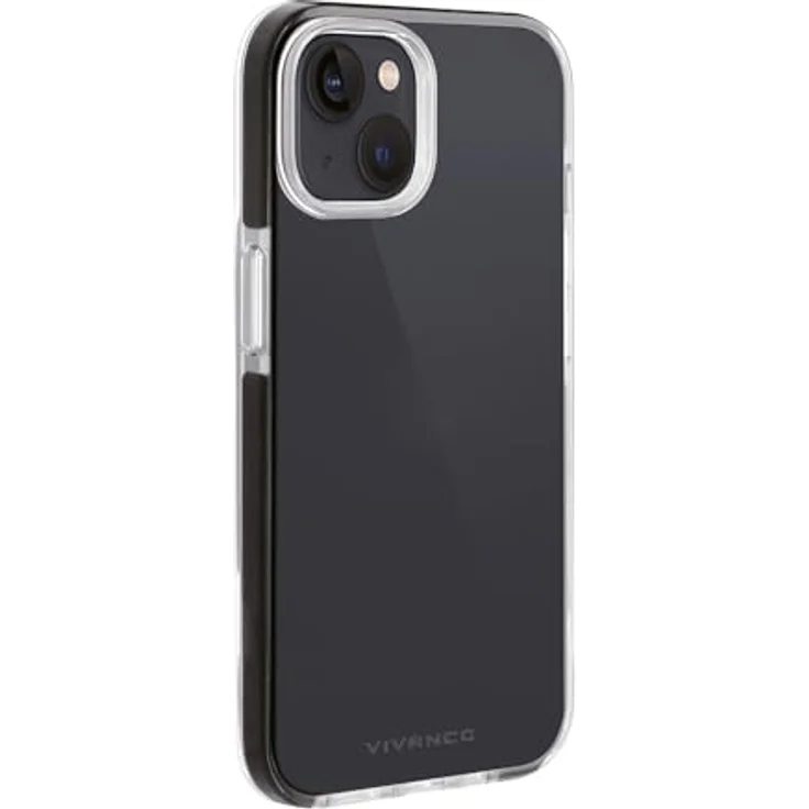 Vivanco Rock Solid Cover für Apple iPhone 14 Plus, Anti Shock Schutzhülle, Schwarz Transparent – Bild 3