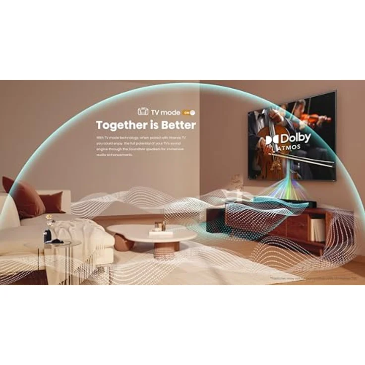 Hisense Soundbar HS3100 3.1 - 480W - Subwoofer, Schwarz - 3.1 Kanal, 480 W – Bild 7