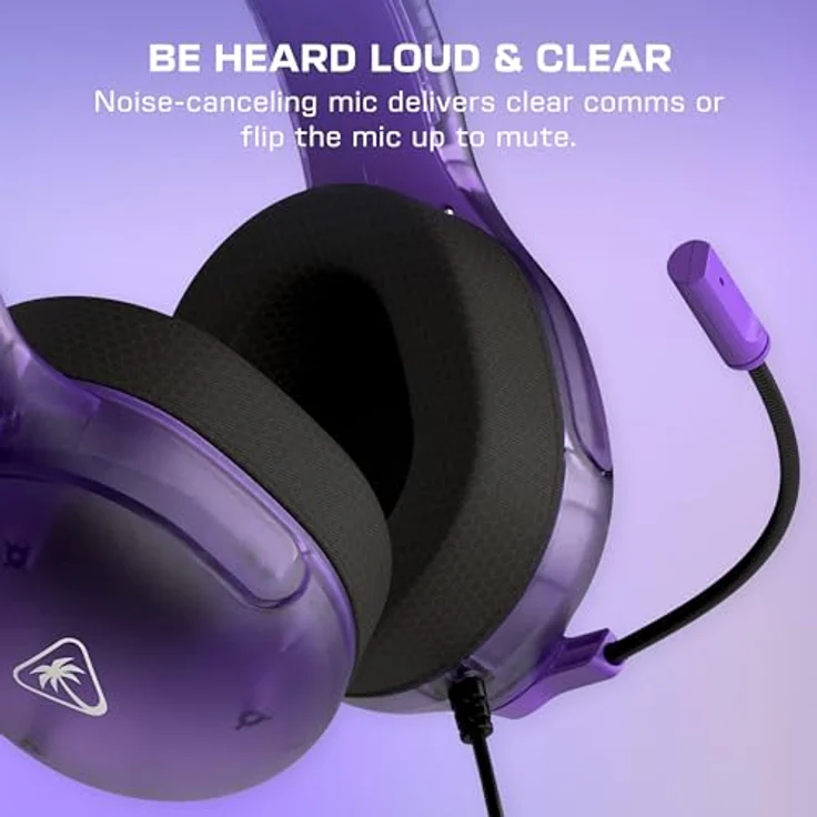 Turtle Beach Airlite Fit Ghost Lila, Wired Gaming Headset mit 40-mm-Lautsprechern, Flip-to-Mute Mic und Over-Ear Komfort, lizenziert für Nintendo Switch – Bild 4