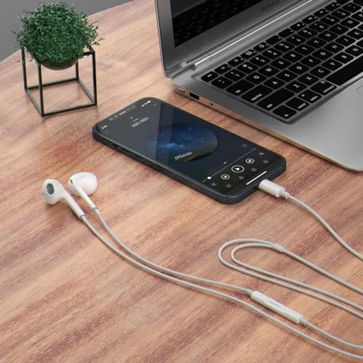Dudao X14PROL-W1 In-Ear-Kopfhörer mit iPhone Anschluss weiß, elegantes Design und klarer Klang – Bild 7