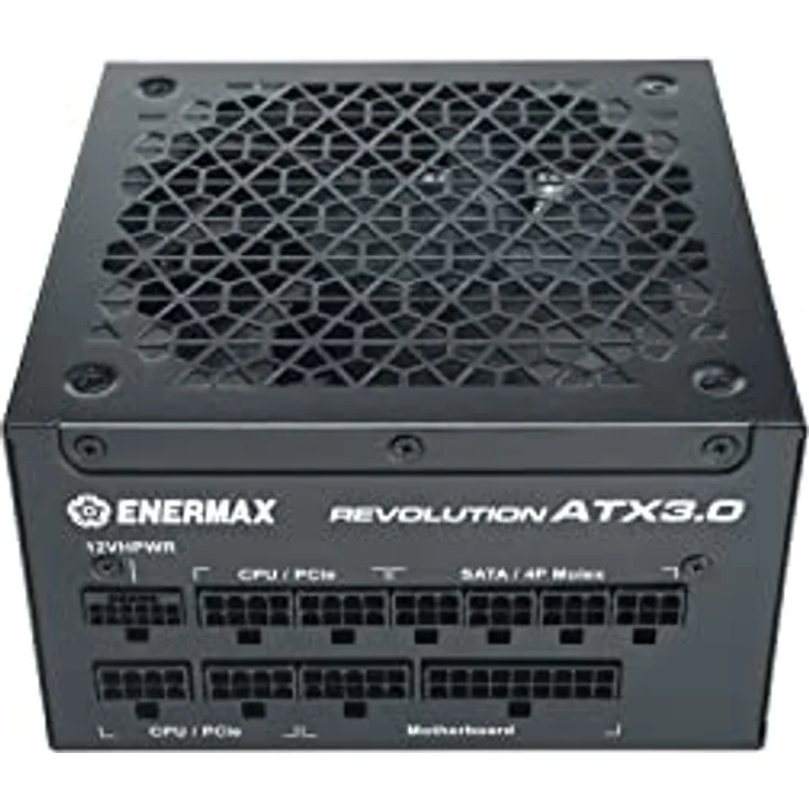 ENERMAX Revolution ATX3.0 Enthusiast Gaming&Streaming PC Netzteil 1000W 80Plus Gold PCIe 5.0 Ready (Voll-Modular, 2X 12VHPWR Kabel, Semi-Fanless), ERA1000EWT, schwarz – Bild 5