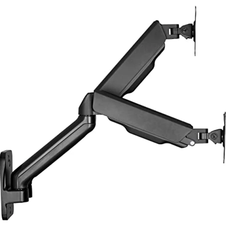 Deltaco ARM-0361, Wandhalterung für 2 Monitore bis 32", VESA kompatibel mit Kabelführung, Schwarz – Bild 5