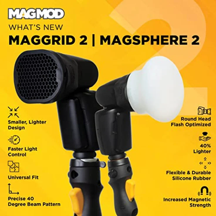 MagMod Professionelles Blitz-Set 2 | Fotografie-Beleuchtung Blitzdiffusor Set | Magnetische Lichtdiffusoraufsätze | Neue und verbesserte MagMod-Modifikatoren | Überlegene Lichtsteuerung – Bild 4
