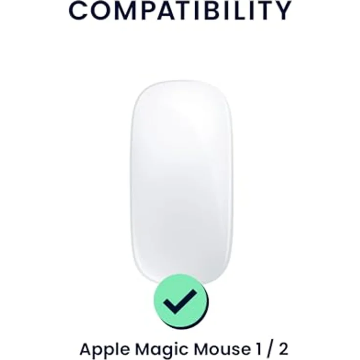 kwmobile Silikon Schutzhülle kompatibel mit Apple Magic Mouse 1/2 Hülle - PC Maus Cover aus softem Silikon - Hellblau – Bild 2