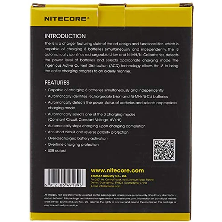 Nitecore i8-8-Schacht-Ladegerät für Li-Ion, NiMH und NiCd Akkus, schwarz, S – Bild 5