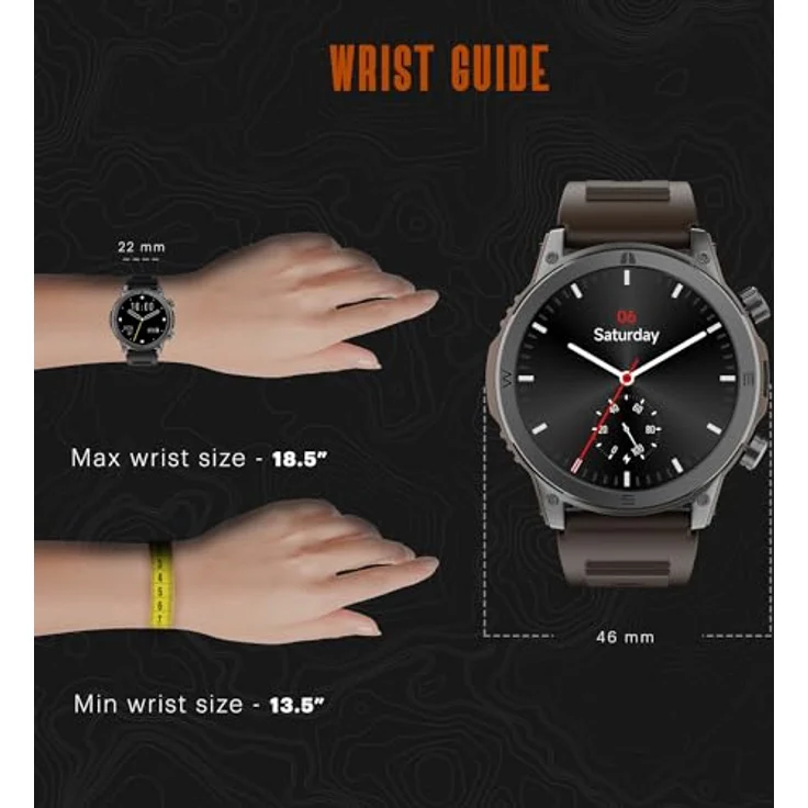 Noise Smartwatch Endeavour (Czarny) (42 mm), Always-On-AMOLED-Display, SoS-Technologie, Rapid Health-Messung, über 100 Sportmodi, bis zu 7 Tage Akkulaufzeit – Bild 6