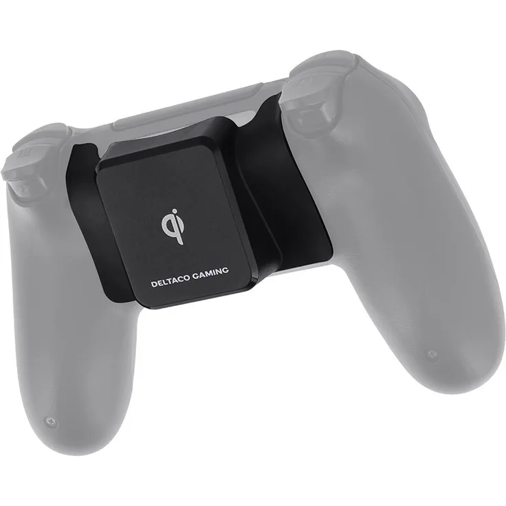 Deltaco Wireless QI-Receiver für Controller Play Station 4 (GAM-082), Drahtloser Ladeempfänger für Sony Playstation 4, Pro und Slim