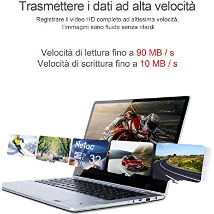 Netac Micro SD Karte 32GB, FAT32, UHS-1, bis zu 90 MB/s, wasserdicht und temperaturbeständig, für Smartphone, Tablet, Kamera und Raspberry Pi – Bild 2