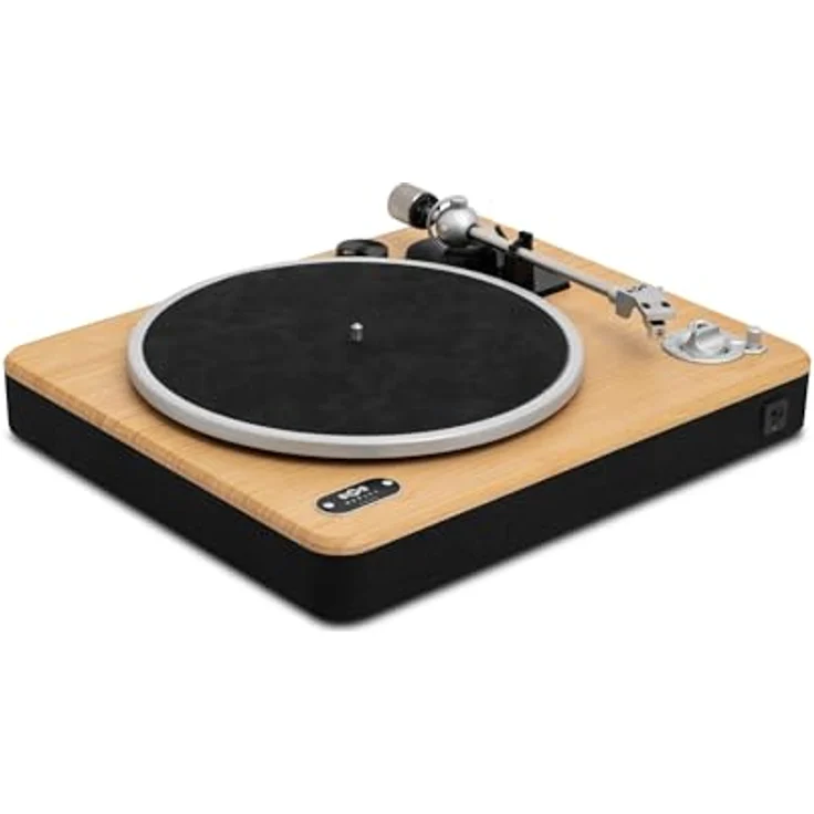 House of Marley Stir It Up Wireless 2, Bluetooth-Plattenspieler aus Bambus mit Audio-Technica Tonabnehmer, 33/45 U/min, integrierter Vorverstärker – Bild 1
