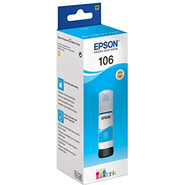 Epson Original 106 EcoTank Tintenflasche, ET-7700 ET-7750, cyan – Bild 2