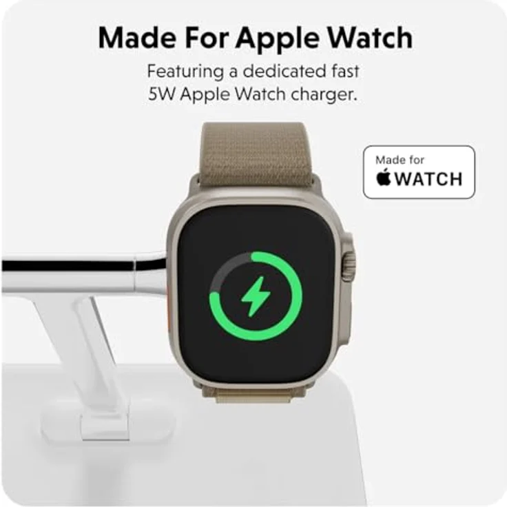 Targus HyperJuice QI2 4-in-1 Charging Stand, Wireless Charger mit 15 W Qi2, faltbares Design und 45-W-Netzteil – Bild 3