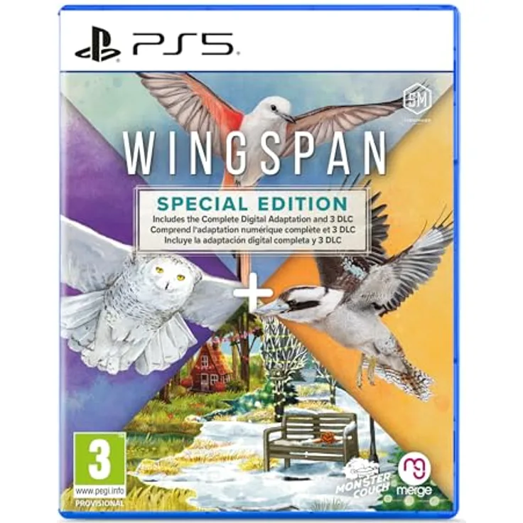 Merge Games Wingspan Special Edition (PlayStation 5) - Strategie-Kartenspiel mit europäischer und Ozeanien-Erweiterung, Einzelspieler- und Multiplayer-Modi