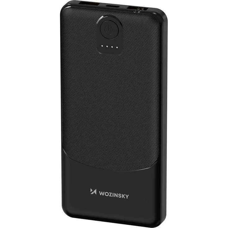 Wozinsky WPBBK-2, 10000 mAh Powerbank mit Lithium Polymer Batterie, 2 USB-Ports, Schwarz