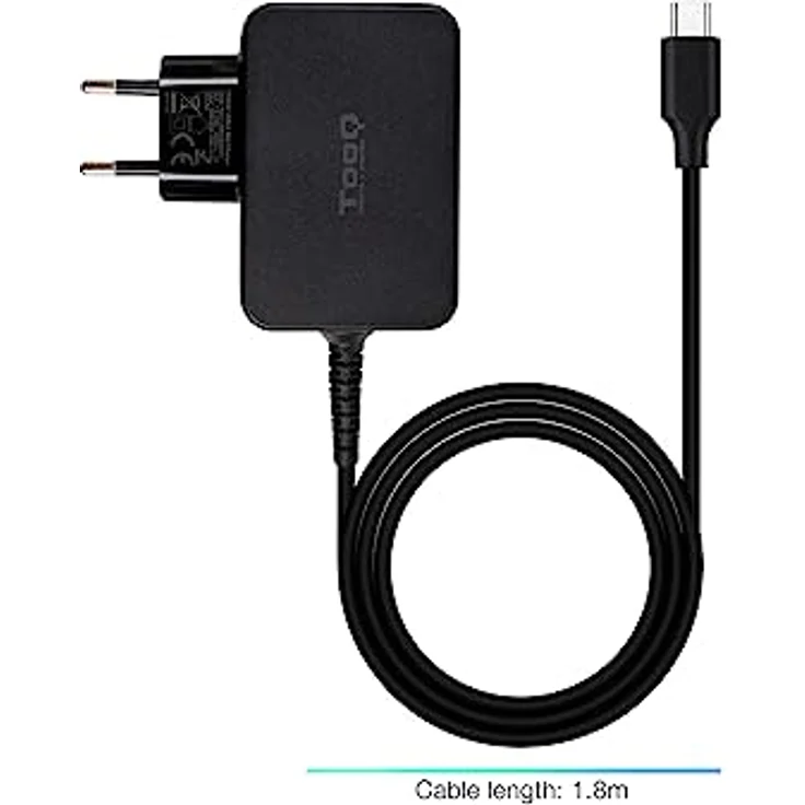 Tooq Technology Cargador Portatil Gan USB-C PD 65W, USB Ladegerät für Laptops, Schwarz – Bild 3