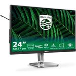 PHILIPS 24B2G5200-24 Zoll Full HD Monitor, höhenverstellbar, Lautsprecher, Adaptive Sync - dunkel/grau, 75 Hz Bildwiederholfrequenz