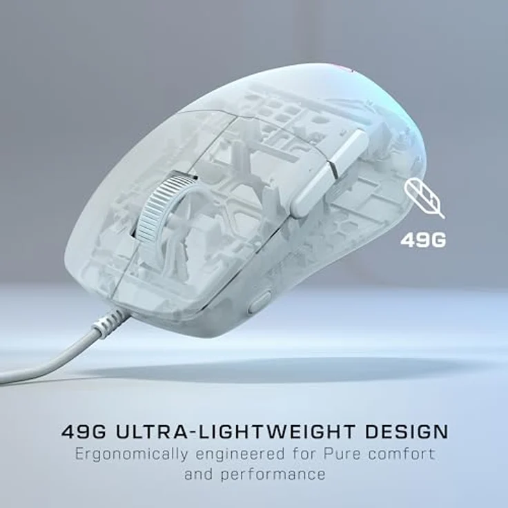 Turtle Beach Pure SEL RGB-Gaming-Maus - Ultraleicht, optischer 8K DPI-Sensor, mechanische Schalter, RGB-Beleuchtung, Weiß – Bild 2