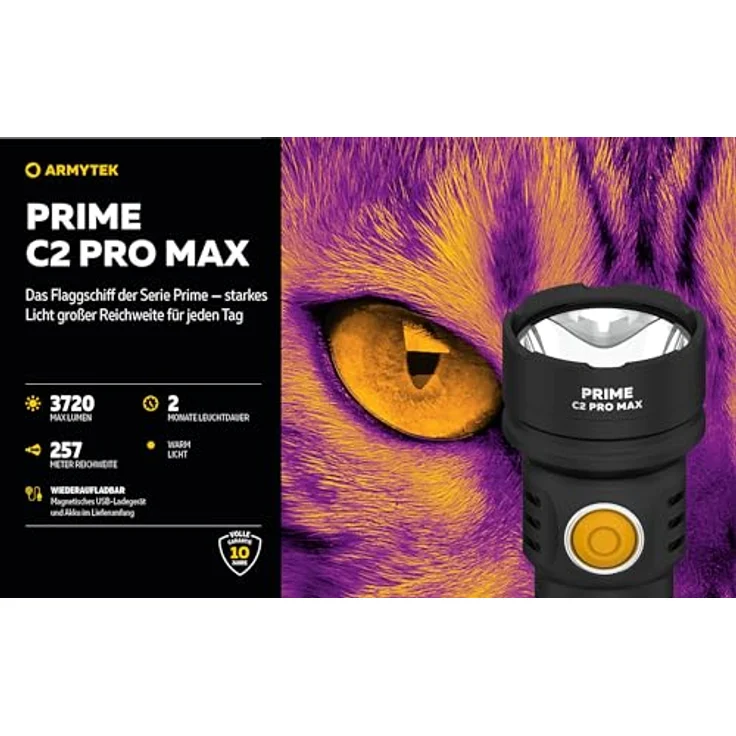 Armytek EDC Taschenlampe Prime C2 Pro Max Warmweiss 3720 lumens – Bild 3
